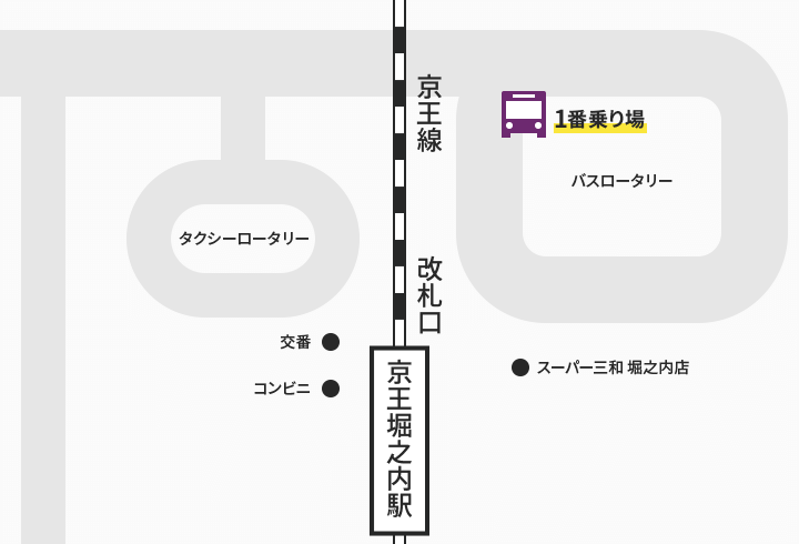 バス乗り場のご案内地図