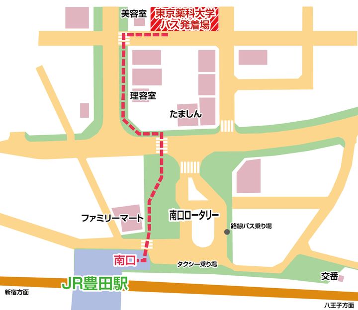 バス乗り場のご案内地図