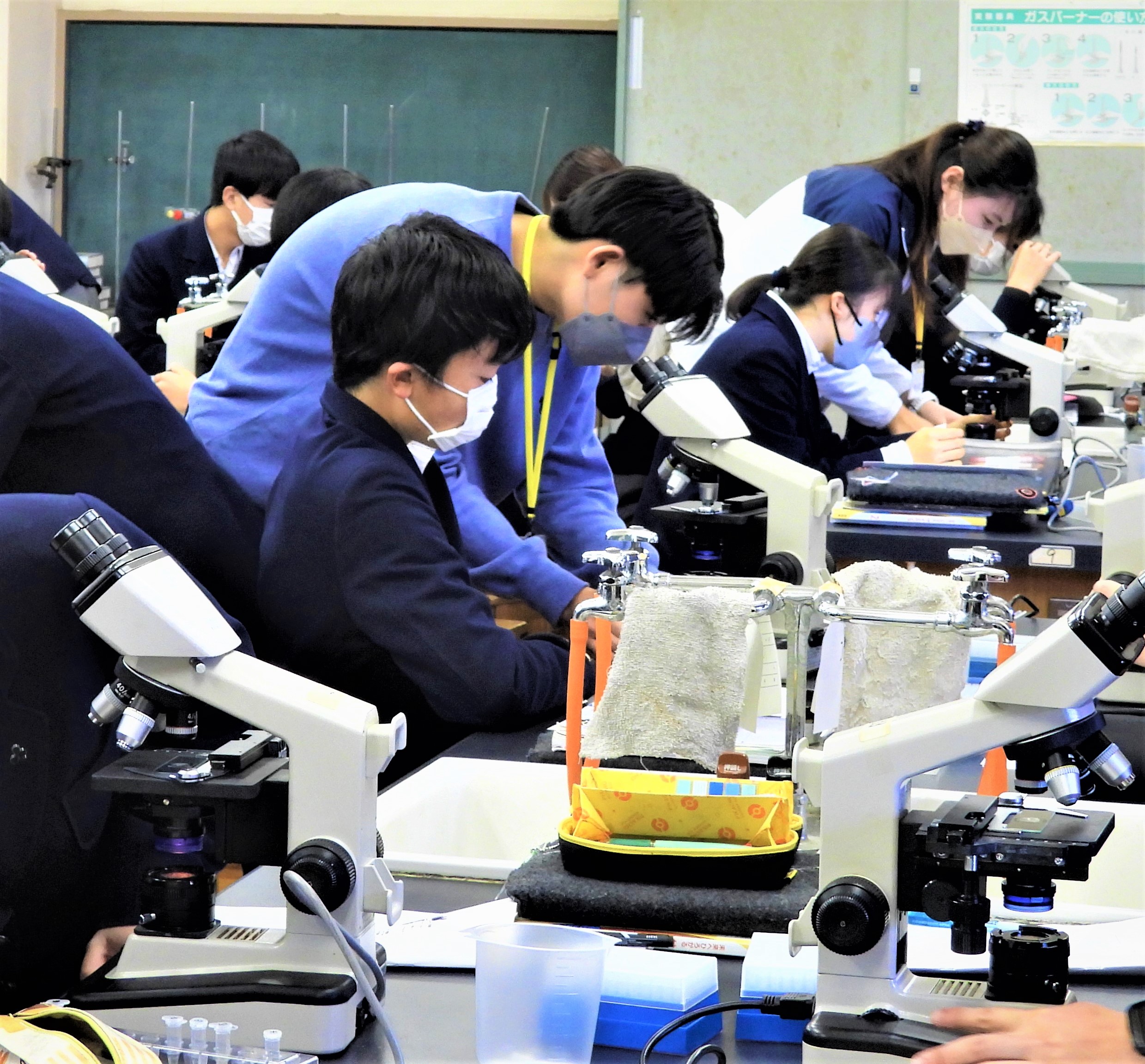 出前授業を開催しました［微生物を観察しよう　日野市立日野第三中学校］